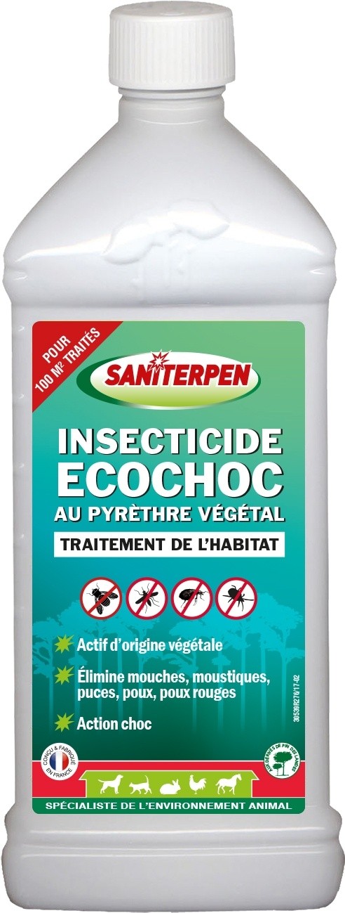 Saniterpen Insecticide pour l'environnement animal, dont chien et